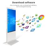 Interactive Advertising Screen Vertical LCD Digital Display Floor Standing 55