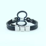 Factory Direct Stainless Steel High Quality Silicone Bracelet Bangle LBI37