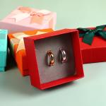 Square Recycled Materials Jewelry Packaging Paper Boxes for Luxury Rings and
