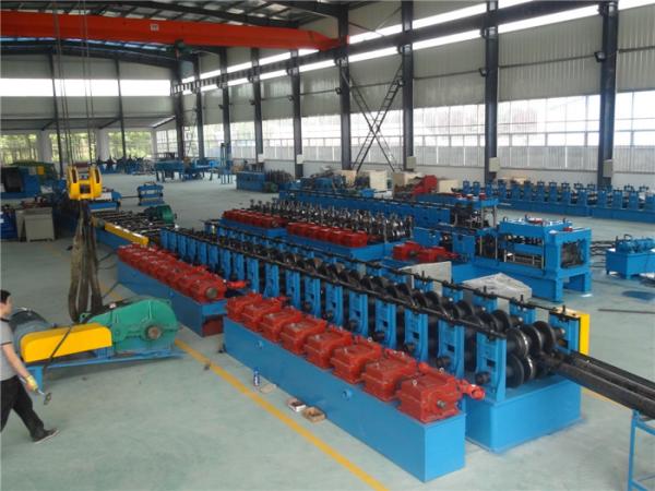 Three Waves Guardrail Roll Forming Machine with Conveyor Table Hydraulic
