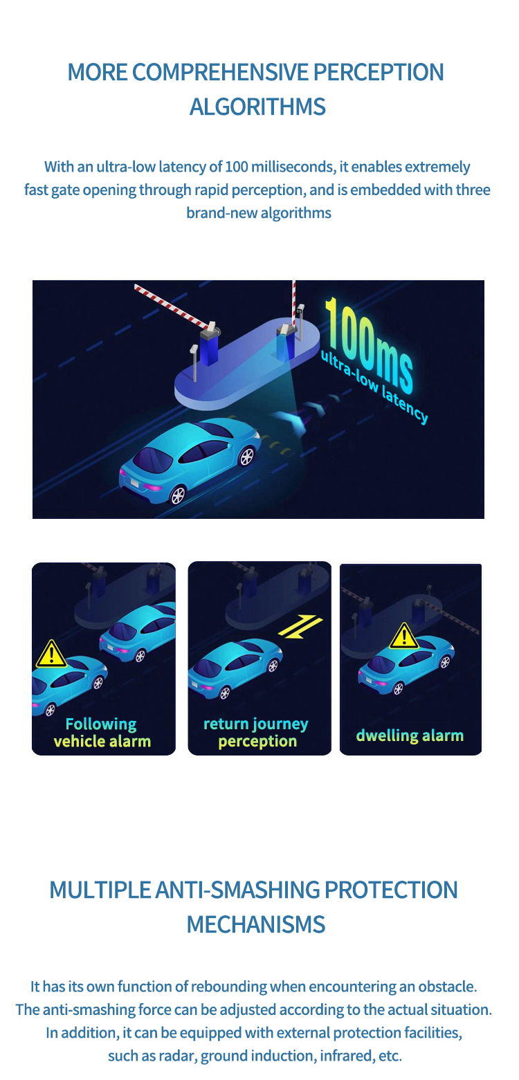 Adjustable Speed Swing Barrier Access Control System Anti Tailgating For Traffic Road