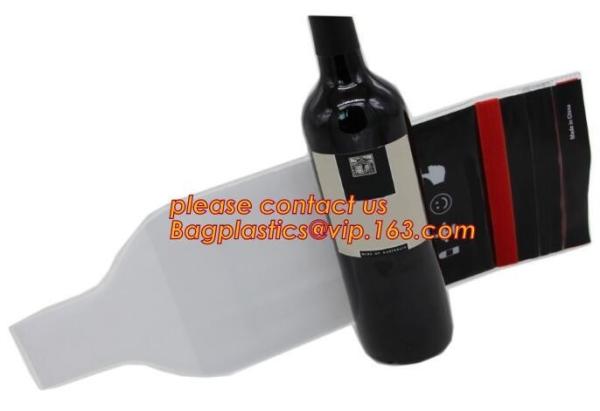 Zip sealed liquor bubble bags bottle protector Travelling liquor bubble sleeves