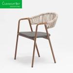 Outdoor Home Office Furniture High Back Aluminium Metal Patio Rattan Garden