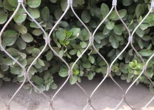 China 3.0mm Safe Stainless Steel Woven Wire Mesh / Net Stainless Steel Ferrule Rope Mesh 80x80mm wholesale