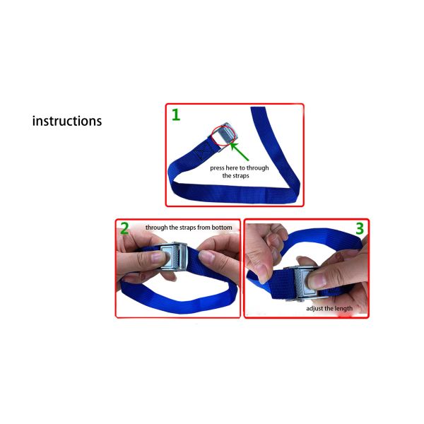 Dansky Wholesale Customized Ratchet Tie Down Strap 100% Polyester Ratchet Tie Downs Straps with Cam Buckle