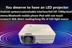 China 1920*1080dpi WIFI LCD Android Mini Portable Projectors For Hotel Cinema wholesale