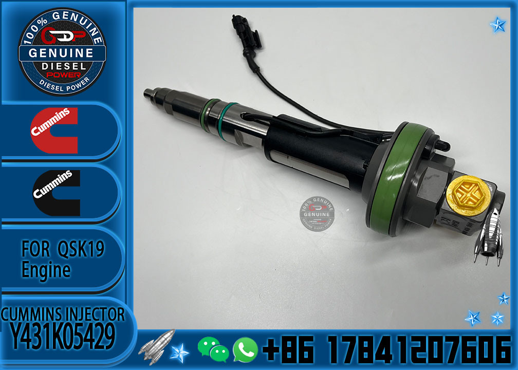 Quality goods common rail fuel injector 4964170 Y431K05429 for Cummins QSK19 QSK38 engine
