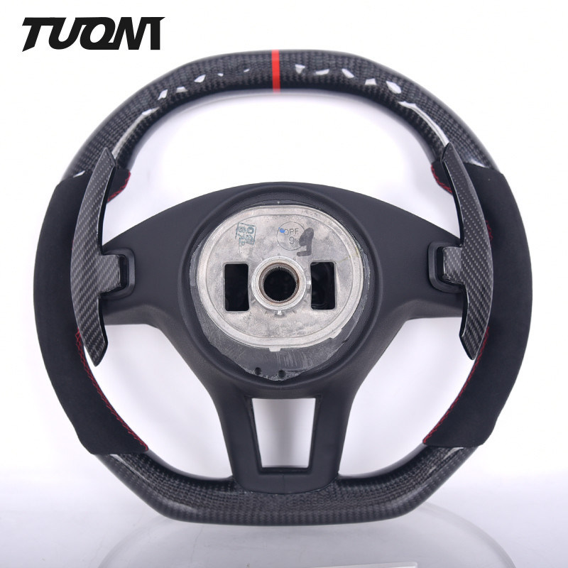 Custom Carbon Fiber Mercedes Benz Alcantara Steering Wheel Flat Top And Bottom
