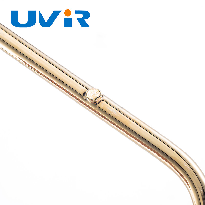 Quartz Glass Heating Lamp Tube Single Tube Gold Coating Circular Infrared Lamp Tube