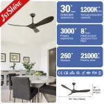 Decor Dc Solid Blade 52 Inches Ceiling Fan With Remote Control
