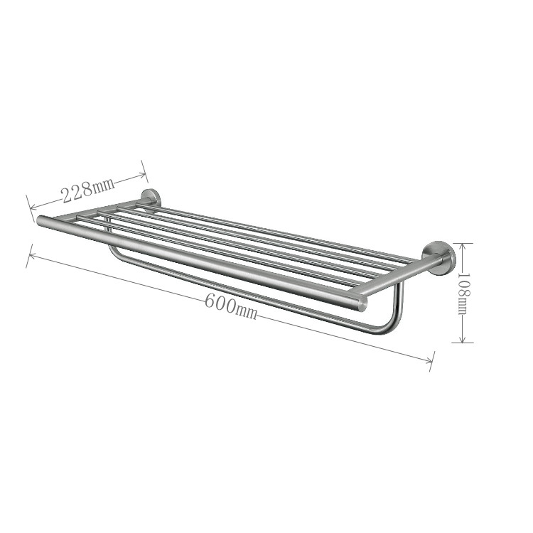 Satin Finsh Bathroom Hardware Set Sus304 Fixtures Towel Rack Set
