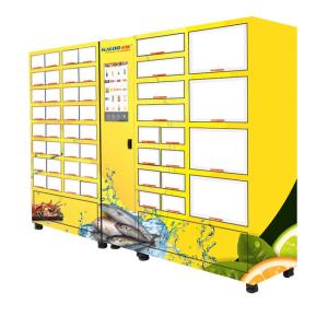China Touchscreen Frozen Seafood Vending Machine , Fishing Bait Box Vending Machine wholesale