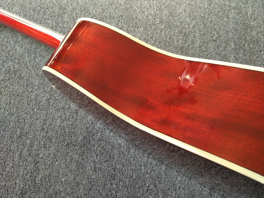 Left hand Acoustic guitar Cherry Sunburst hummingbird Acoustic Guitar+Factory customization