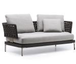 Aluminum Frame Braided Roap Rattan Outdoor Sofa And Table Set Leisure Patio