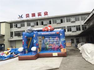 China Flame Restitant Sea World Inflatable Bouncer With Slide Combo Full - Digital Printing on sale