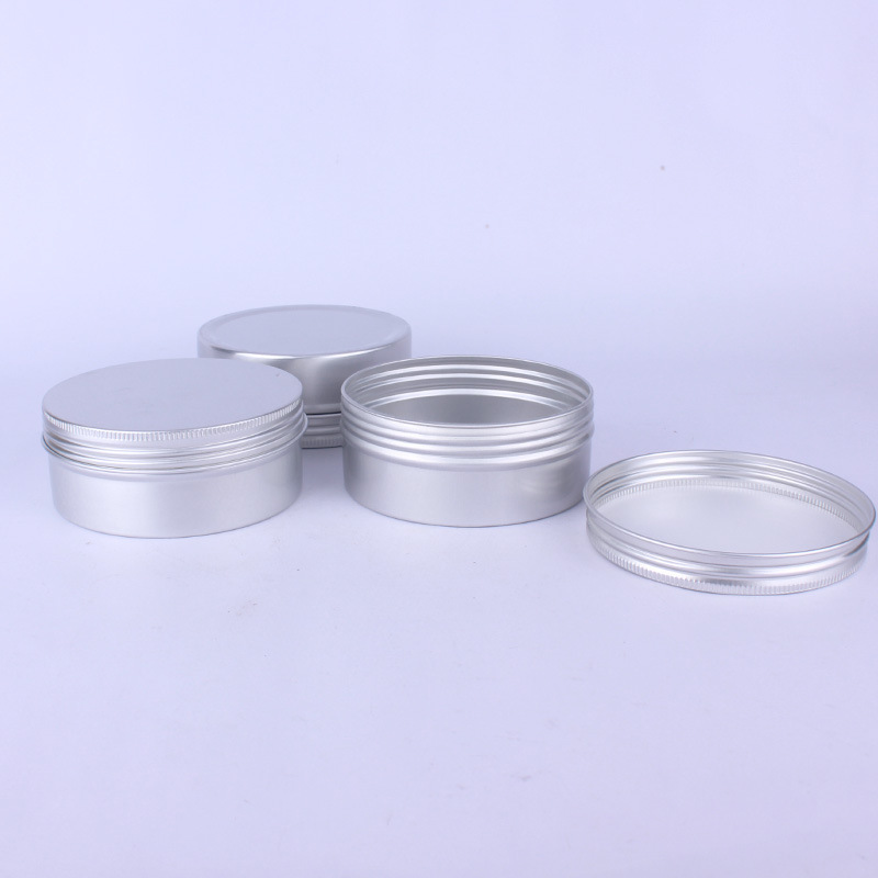 Custom Black Aluminum Candle Tin Metal Case for Solid Scented Candle 6 oz With Lids Food Storage Box Industrial Food