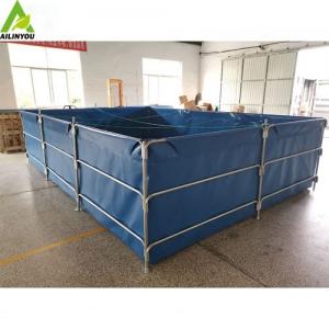 China Eco Friendly Pvc Portable Fish Tarpaulin Pond Farm Tank With Frame Wholesale Collapsible Round Tarpaulin Fish Pond Farmi wholesale