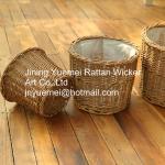 China manufacturer wicker garden baskets willow plant baskets round shape