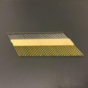 China 34 Degree Clipped Head Framing Nails 3.06x75mm Smooth Shank Paper Yellow Coating on sale