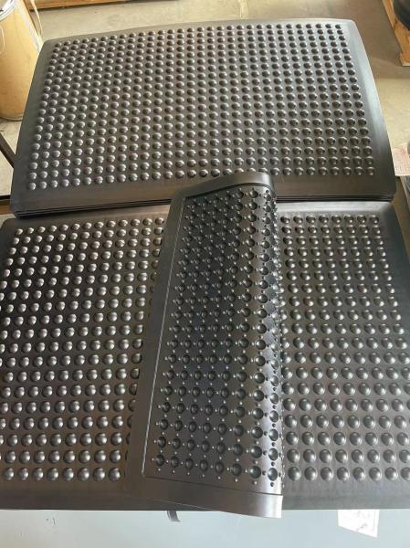 Black 13mm Thickness Antistatic Anti-Fatigue Floor Mat For Workshop Anti-Slip