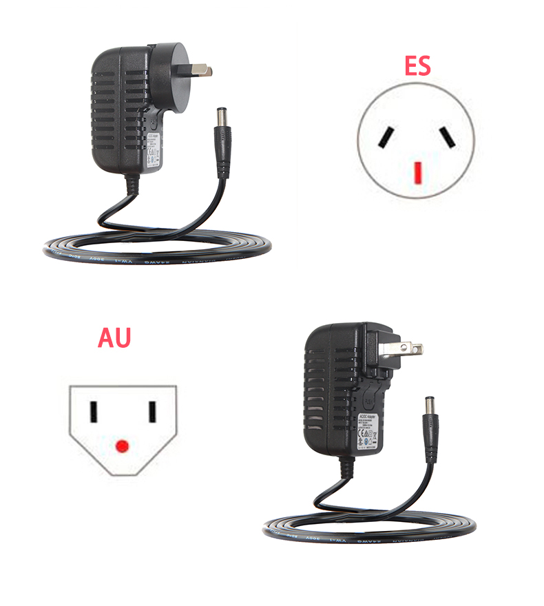 9V 1A Supply Universal US UK EU AU Power Adapter 4.0*1.7mm Connection