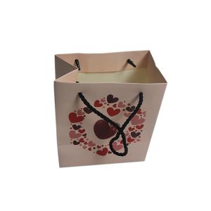 China Wholesale custom print your own logo paper shopping bags with handle wholesale