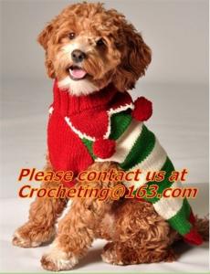 China pet clothing christmas, Dog Knitting Wool jacquared Turtle neck Sweater Pet Winter Clothes on sale