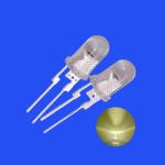0.5W 5mm Warm White Color 3000-3500K Clear Lens Round Head Short Pins With Heat