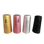 Glass Wine Bottle Shrink Caps Gold Black PVC Shrink Capsules SGS