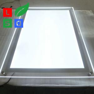 China Rectangle 25mm Crystal Led Light Box Display Customized Lighted Menu Box wholesale