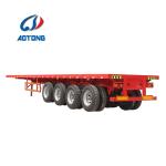 Mechanical/Air Suspension 3 Axle Flatbed Semi Trailer for Shipping Container