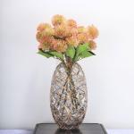 FDA Golden Decorated 20.6cm Crystal Decorative Glass Vases