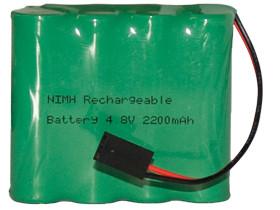 China Rechargeable NiMH AA 4.8V 2200mAh Battery Pack with Connector wholesale