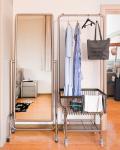 Rolling Clothes Store Rack 1200×400×1400mm Aluminum alloy Material