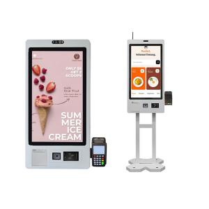 China 21.5inch touch screen information system Thermal Printer Restaurant interactive kiosk display on sale