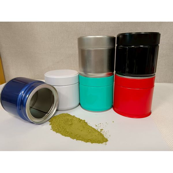 Offset Printed Round Tin Jars for Tea Candy Food Coffee Matcha Packaging Durable Metal Material
