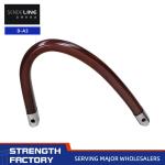 Modern Style Solid Wooden Chair Armrest Comfort Reddish Brown For Home / Office