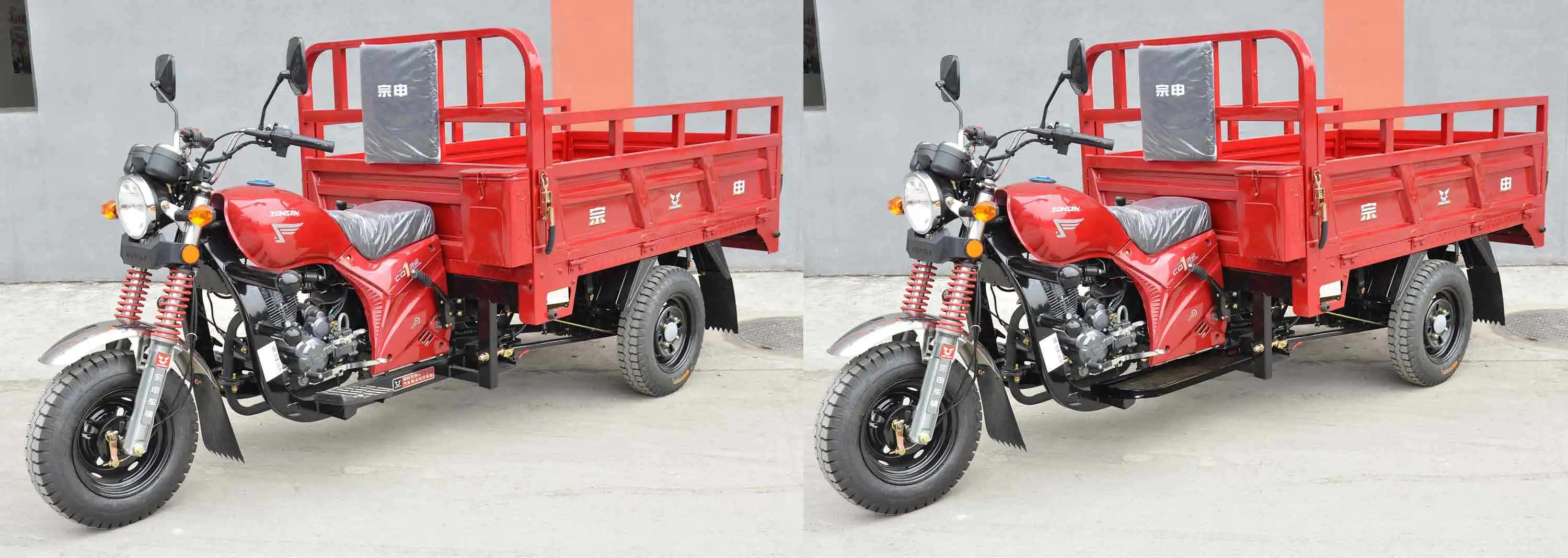 1000W Gasoline Engine Motorized Petrol Cargo Tricycles for Adult Material Handling