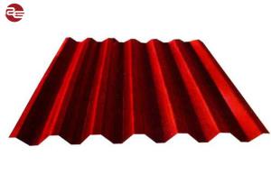 China Red Color Prepainted Roofing Corrugated Steel Sheets 0.35mm Thick wholesale