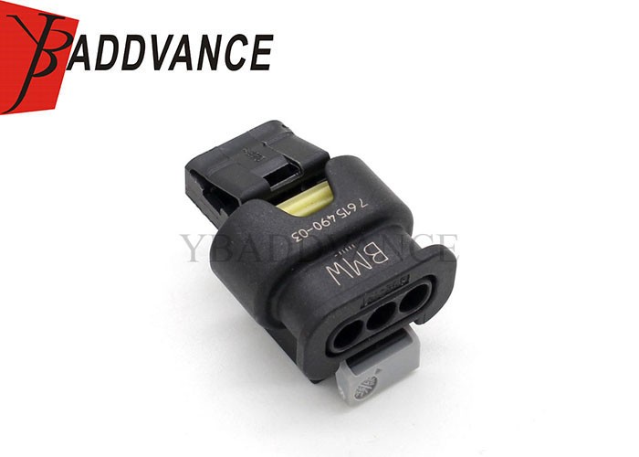 Electrical 3 Pin TE Connectivity AMP Connectors Female Hirschmann Auto Connector For BMW 7615490-03
