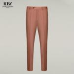 Knitted Weaving Method Slim Fit Pencil Skinny Suit Pants for Men's Business