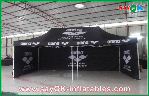 Easy Up Canopy Tent Aluminum Frame Folding Waterproof Tent / Black Giant Outdoor