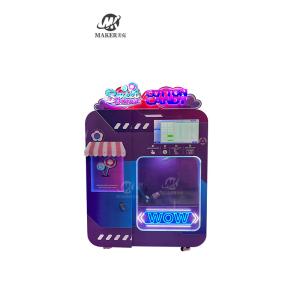 China Cotton Candy Maker Robot Fairy Floss Vending Machine 2500W Purple Color wholesale