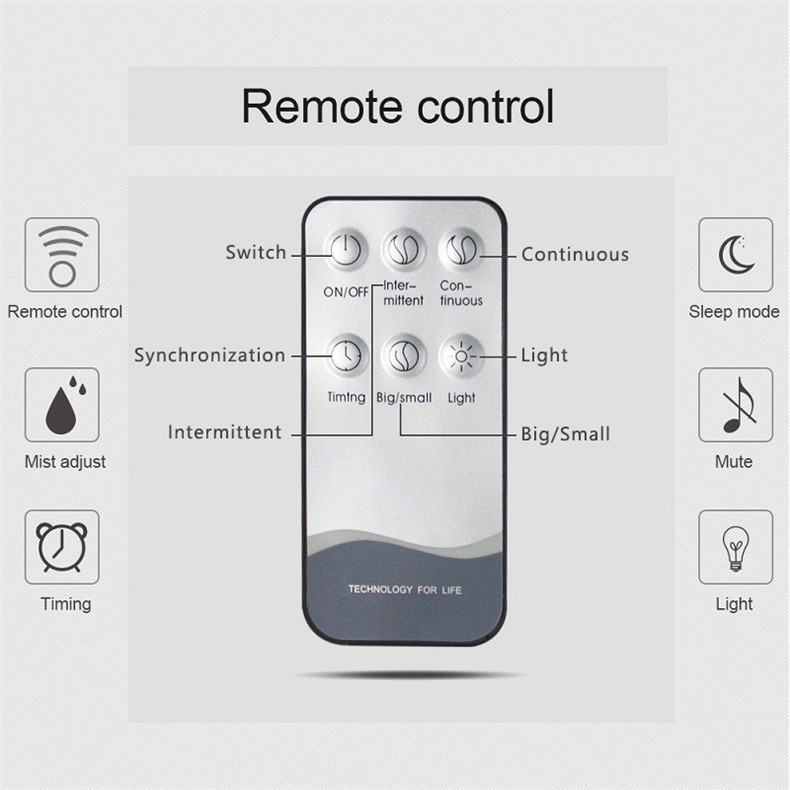 550ml Portable Wood Grain Diffuser With Remote Control