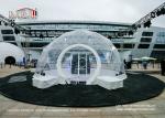 100sqm Steel Frame Geodesic Dome Tents With Interior Decoration For Exhibition