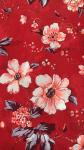 Red Polyester 70gsm Knitted Mattress Fabric Dustmite Proof