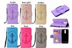 Huawei Mate 10 Embossed Mermaid Mariner Spirit Leather Wallet Case with wristlet