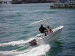 White Fiberglass Fishing Boats 6m Easy Install Light Weight For Pleasure Fishing