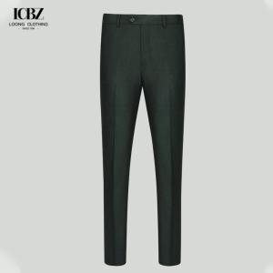 China Black Blue Fabric Zipper Work Pants Trousers for Men 70% Wool Stretchable Cotton Spandex wholesale