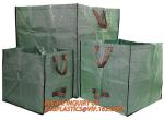 Outdoor Large Capacity Garden Gallon Waterproof Green Lawn PE Woven Waste Bags,
